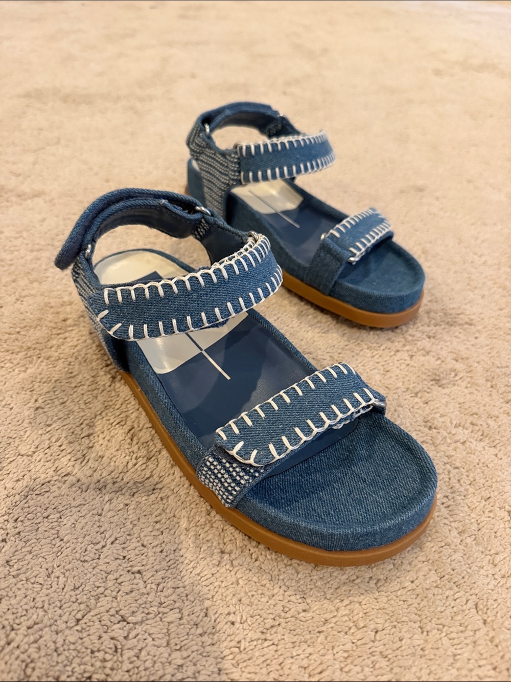SENORA SANDALS BLUE MULTI DENIM Size 7